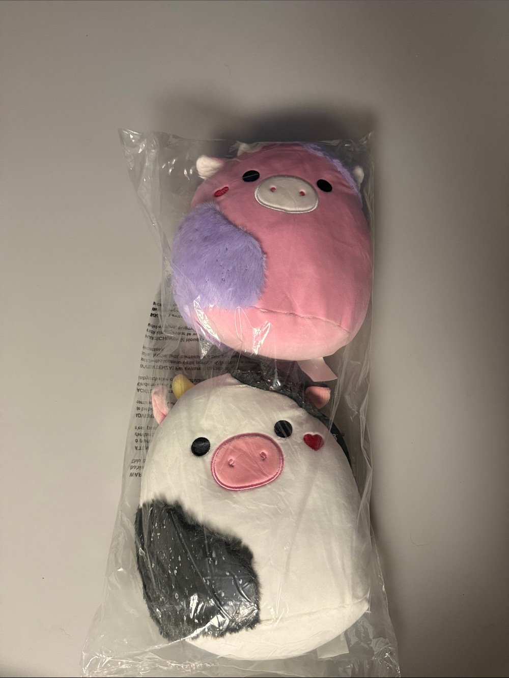 Patty & Connor Cow Valentines Squishmallow NWT